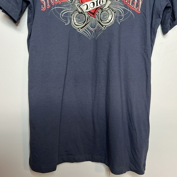 HOT LEATHERS APPAREL WOMENS X-LARGE BLUE STURGIS SHORT SLEEVED TSHIRT 2016 NWT - Picture 7 of 9